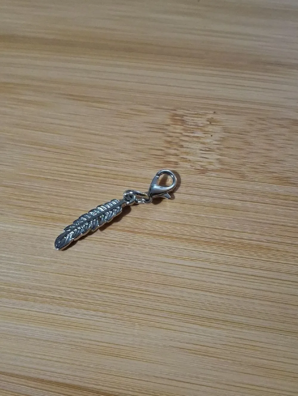 Feather Floating Locket Dangle